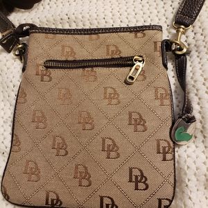 Dooney & Bourke Tan Brown Canvas Signature Bag
